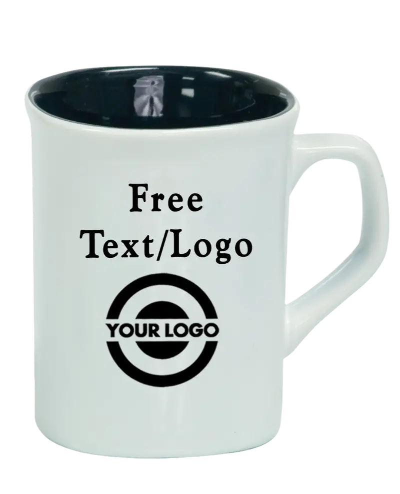 10 Oz Rounded Corner Ceramic Coffee Mug – Sleek And Modern 1