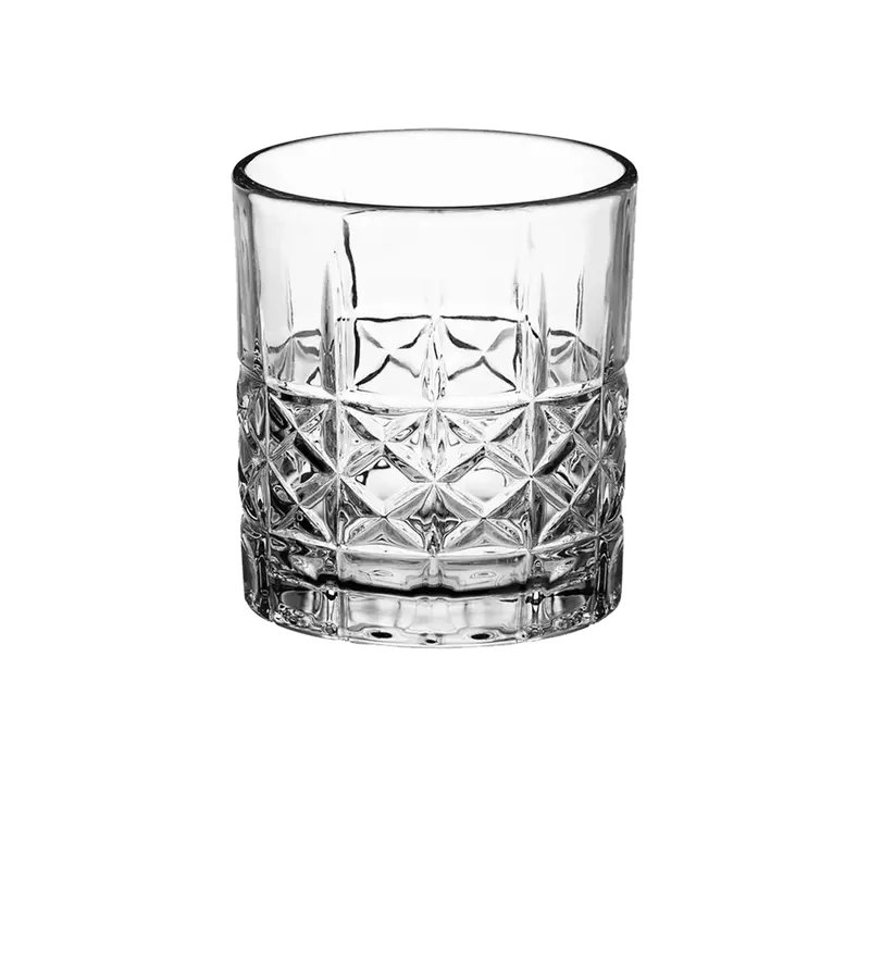 11 Oz Cut-Glass Rocks Glass With Bottom Engraving 1