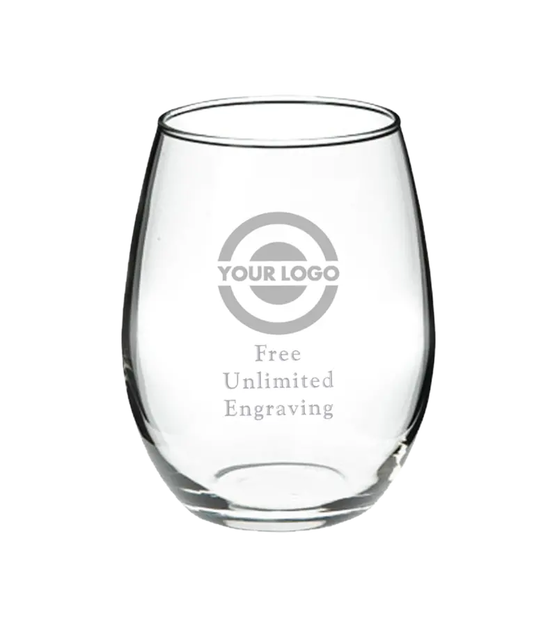 12 Oz Stemless Wine Glass – Personalized Laser Etching 1