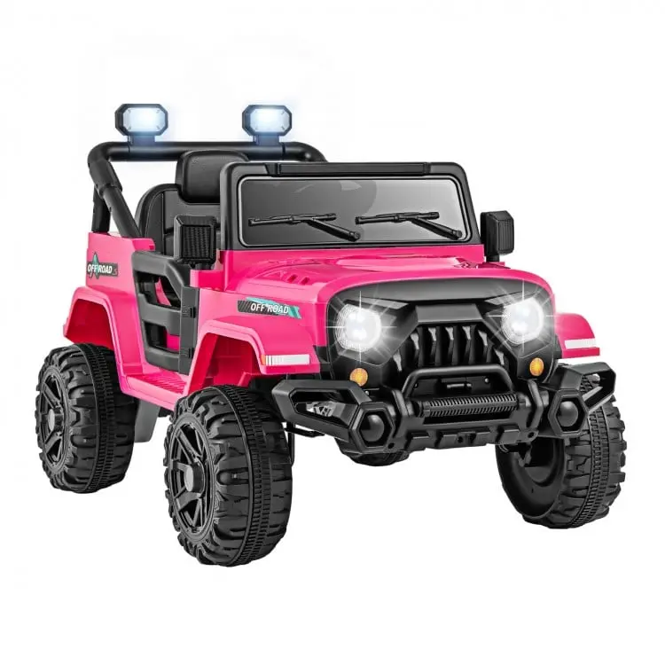 12V All-Terrain Ride-On Truck For Kids: 3-Speed Settings, Treaded Wheels, Remote Ready 1