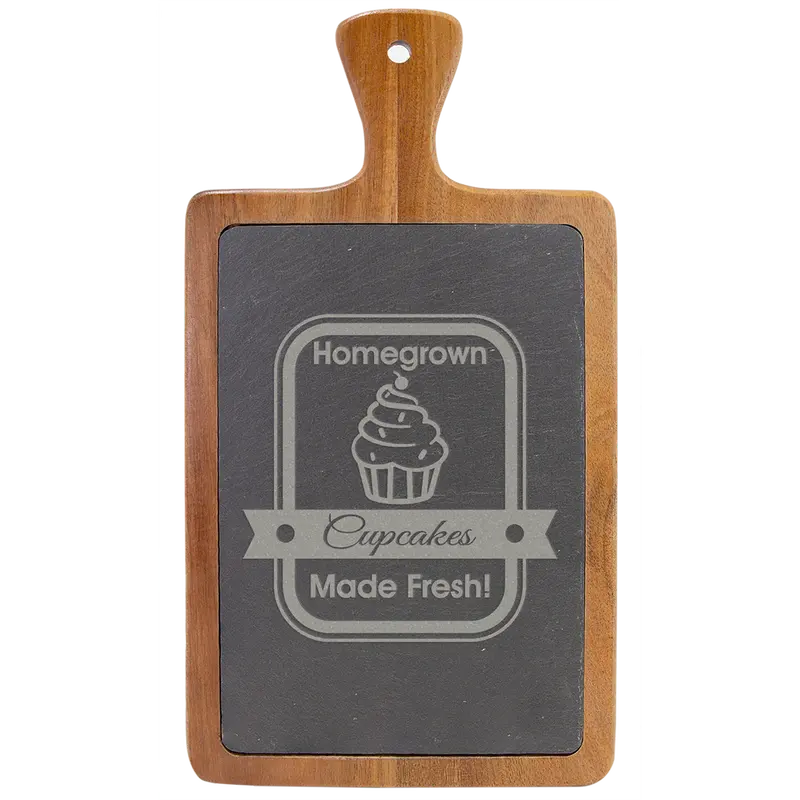 13.25-Inch Personalized Slate-Topped Cutting Board With Handle 1