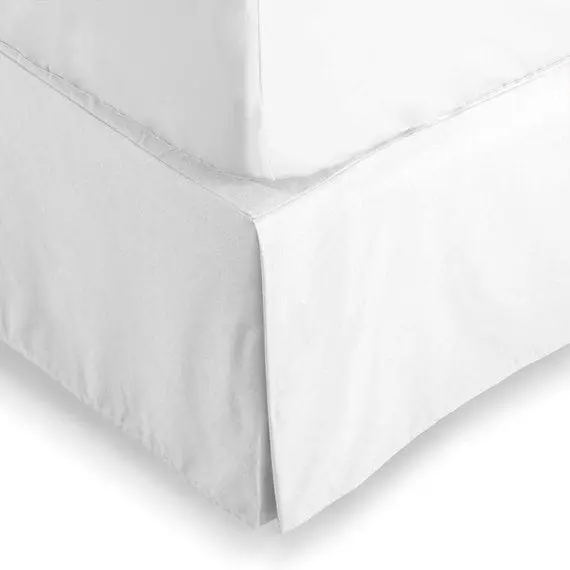 14" Drop White Queen Bed Skirt – Soft Microfiber Dust Ruffle For Modern Bedrooms 1
