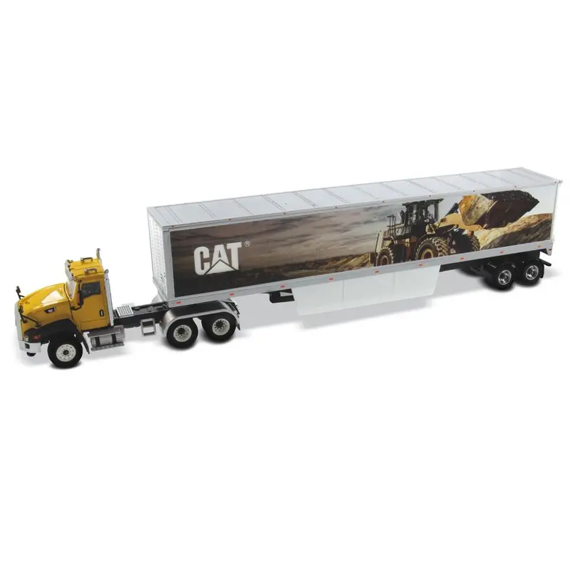 1:50 Cat® Ct660 Tractor With Mural Refrigerated Trailers – Transport Series 85666 1