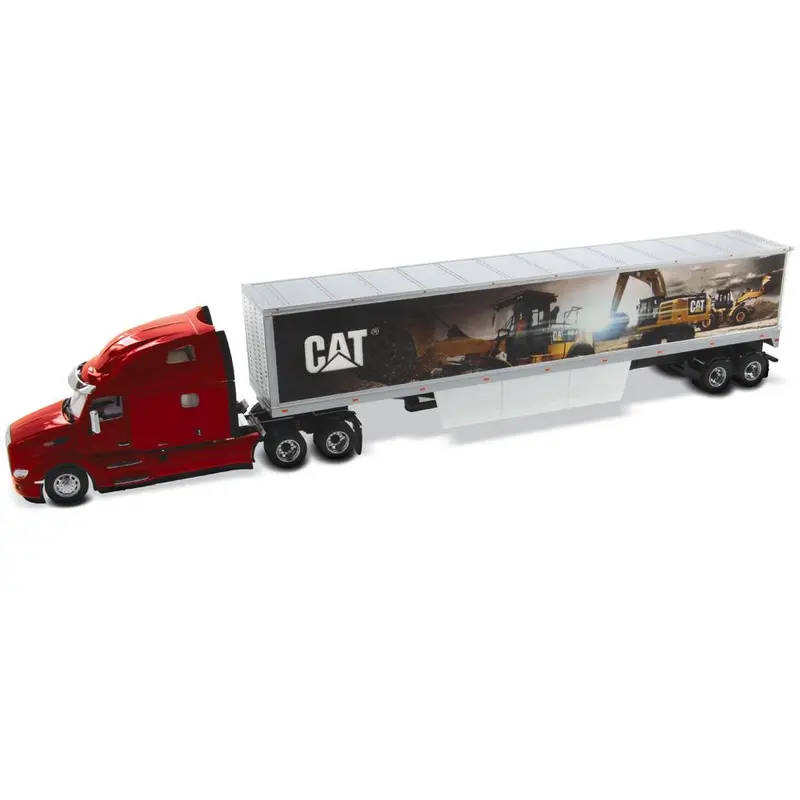 1:50 Peterbilt 579 Sleeper Cab W/ Cat® Mural Trailers – Transport Series (Model #85665) 1