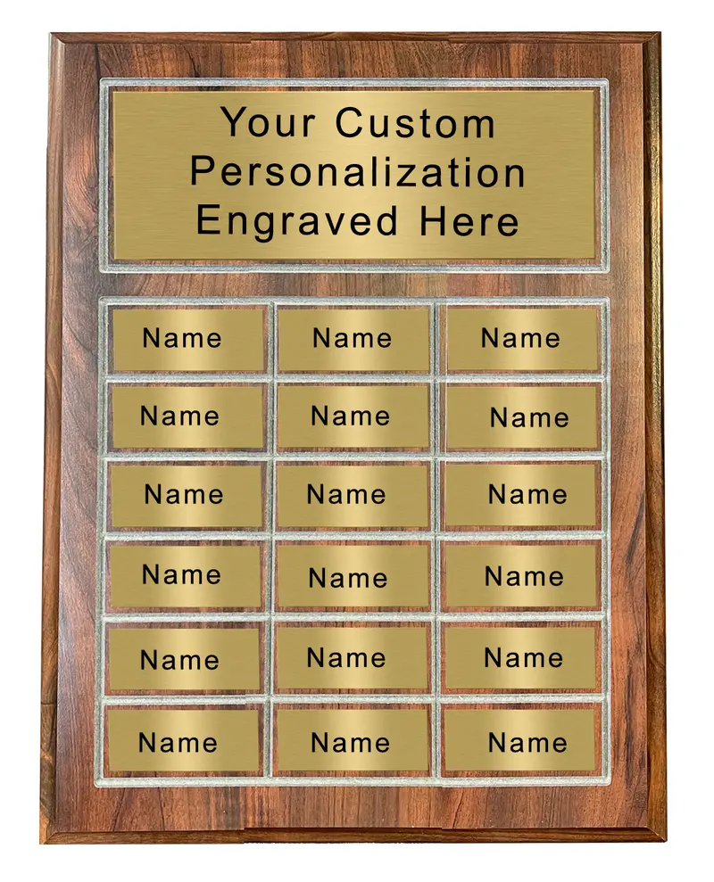 18-Plate Classic Perpetual Name Engraving Plaque 1