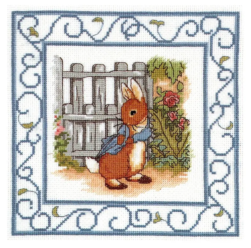 1999 Beatrix Potter 'Peter'S Fence' Cross-Stitch Pdf Pattern – Anchor Jc11 Chart 1