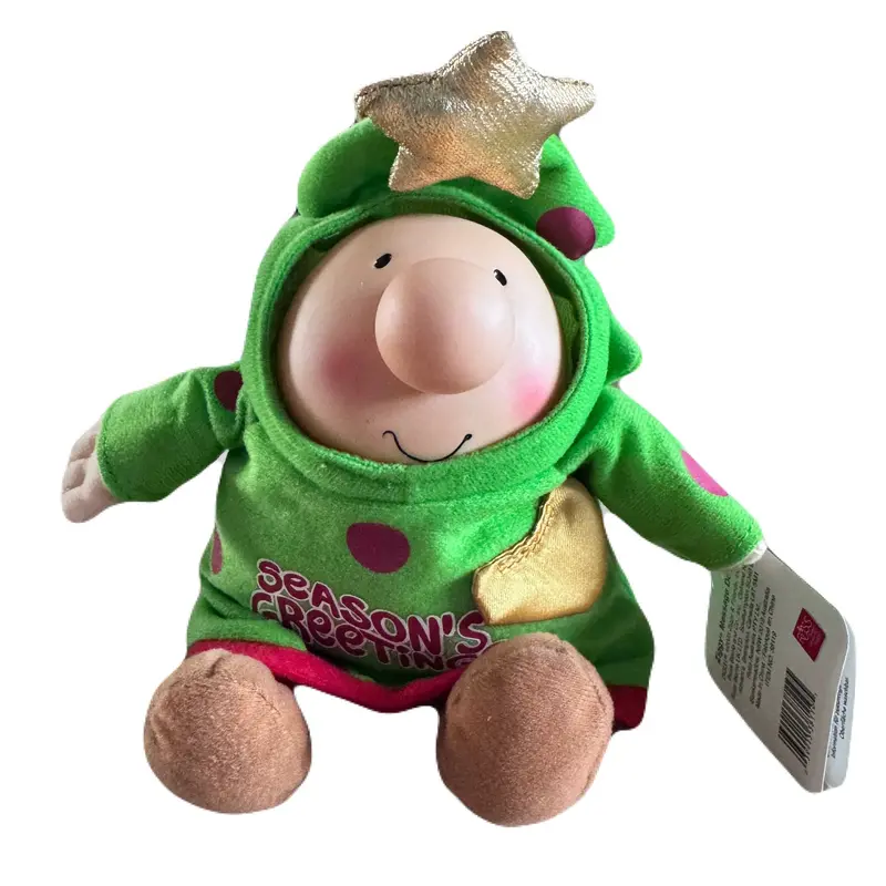 2005 Rare 10-Inch Ziggy Christmas Tree Plush Doll – 'Season'S Greetings' Message Collectible 1