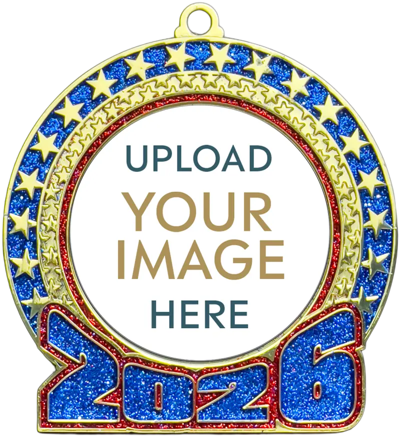 2026 Glitter Finish Custom Commemorative Medal 1