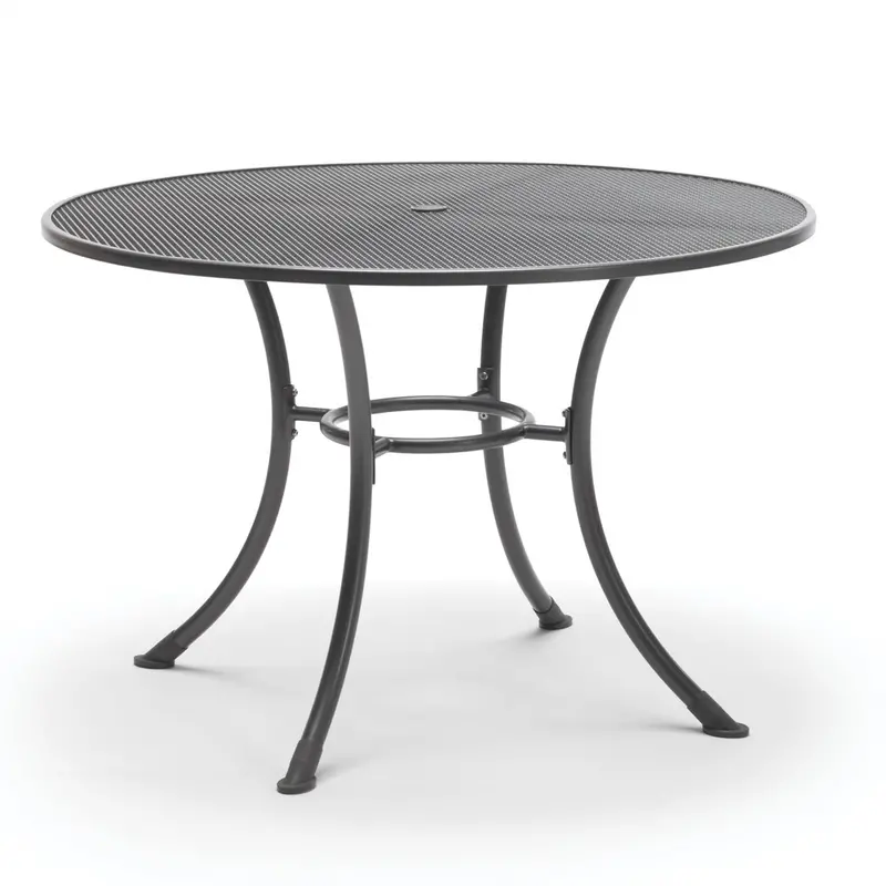 36-Inch Round Patio Mesh Table – Lightweight Aluminum Design 1
