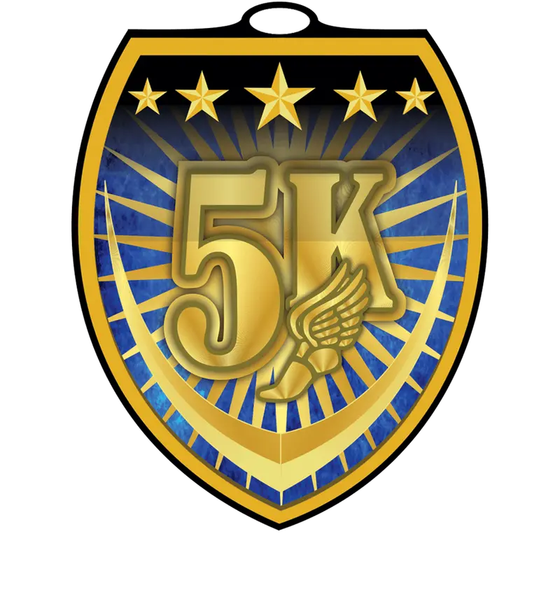 5K Run Shield Medal – Vibraprint Series 1