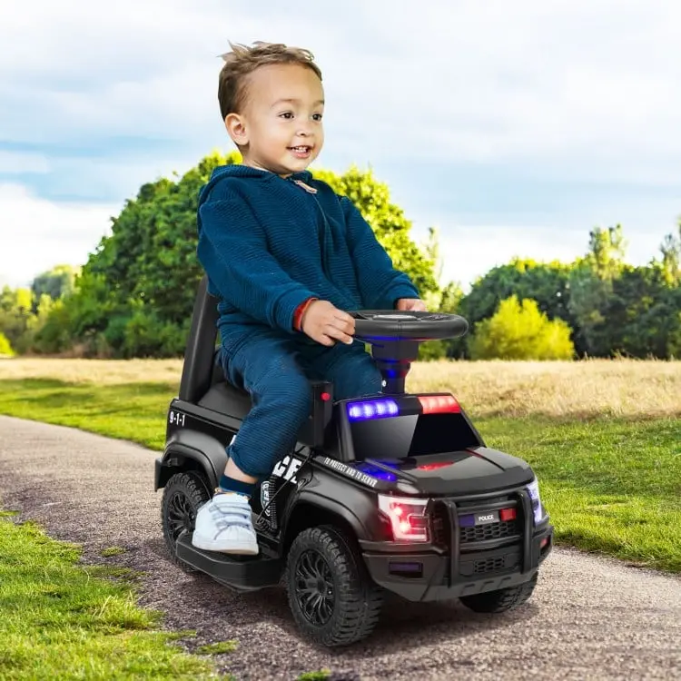 6V Kids' Police Ride-On Vehicle – Megaphone Accessory, Siren Sounds & Light-Up Emergency Lights 1