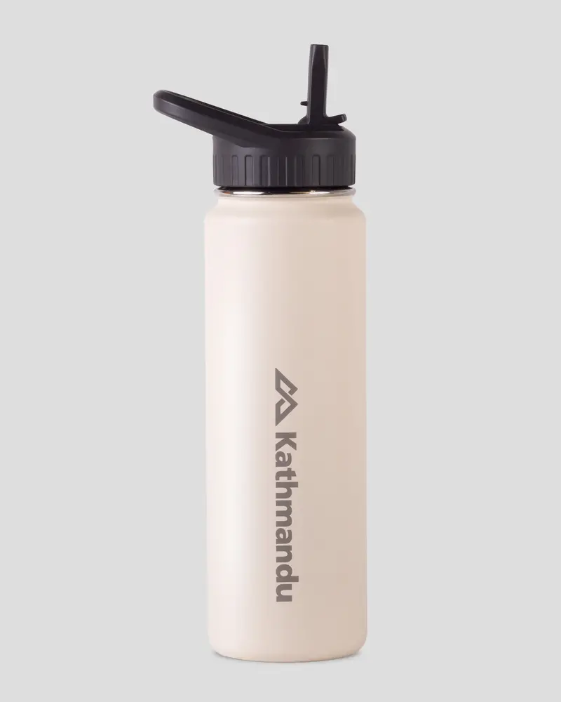 710 Ml Insulated Straw-Lid Bottle – Vanilla 1
