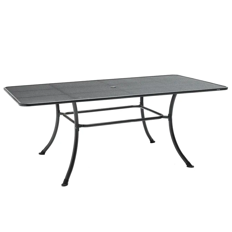 79 X 40 In Wrought Iron Outdoor Bar Table With Mesh Top 1