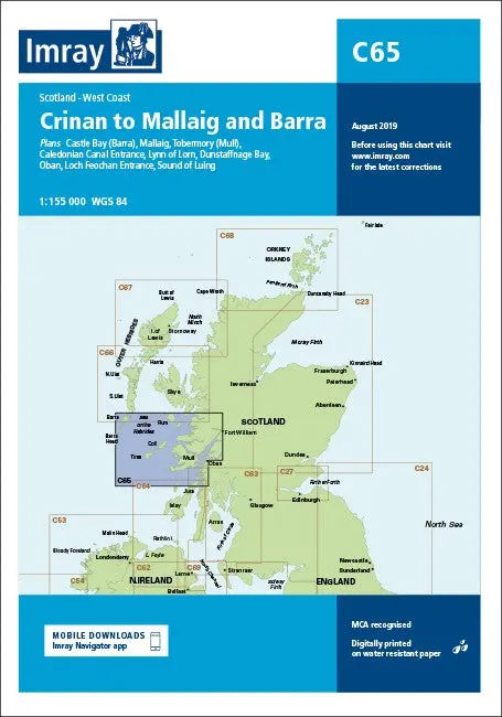 Admiralty Chart C65: Crinan To Mallaig & Barra 1