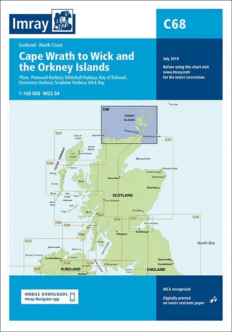 Admiralty Chart C68: Cape Wrath To Wick & Orkney Islands 1