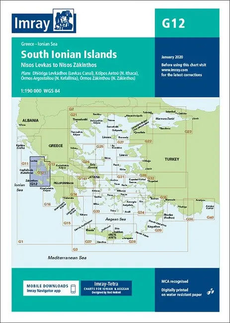 Admiralty Chart G12: South Ionian Islands – Coastal Navigation Reference 1