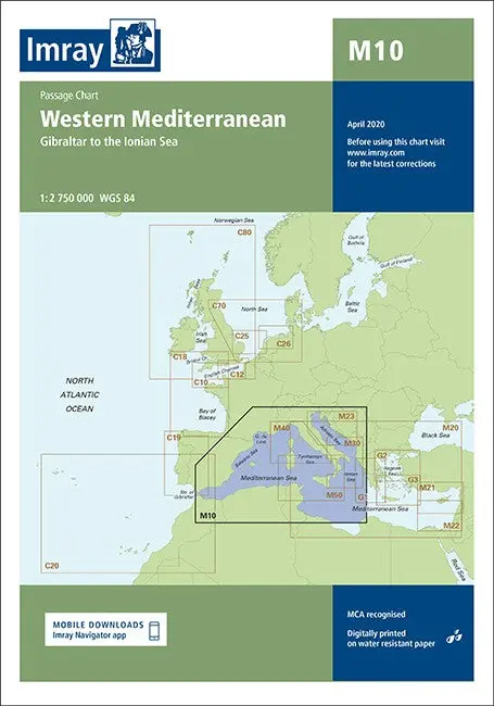 Admiralty Chart M10: Western Mediterranean Sea Navigation Guide 1