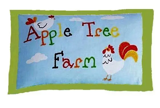 Apple Tree Farm Rooster & Hen Pillowcase – 19" X 29" Country Kids Decor 1