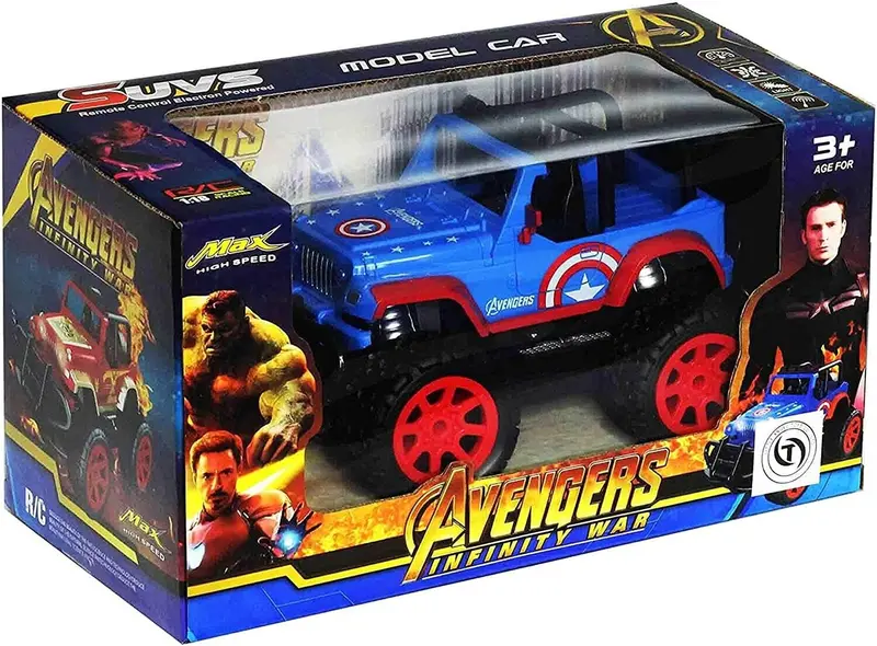 Avengers-Themed 1:18 Remote-Controlled Jeep Toy Car For Kids Ages 3+ 1
