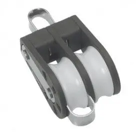 Barton Double Sheave Block – Size 1 With Fixed Eye And Becket 1