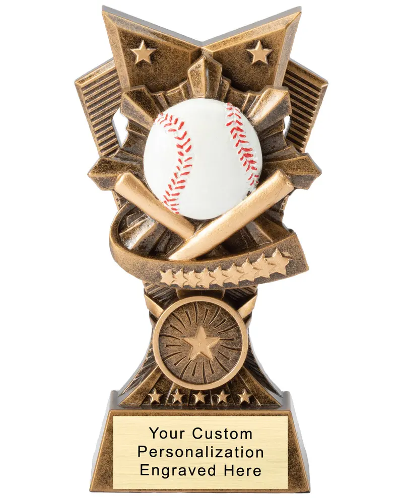 Baseball-Themed Star Trophy 1
