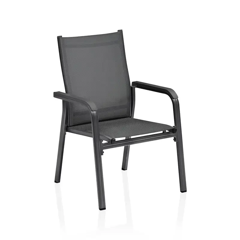 Basic Plus Anthracite Knock-Down Stack Chair 1