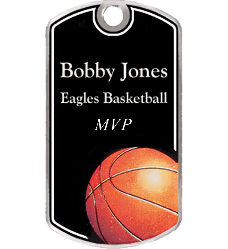 Basketball-Themed Custom Dog Tag 1