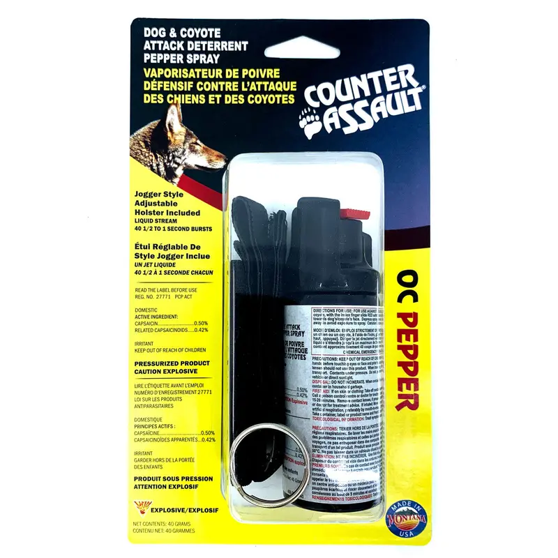 Bear & Coyote Deterrent Pepper Spray With Carry Holster 1