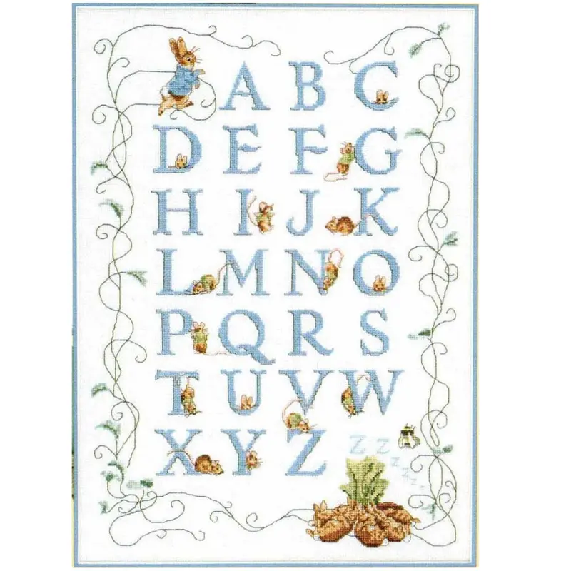 Beatrix Potter Abc Alphabet Cross Stitch Pattern: Peter Rabbit Educational Sampler (1994) 1