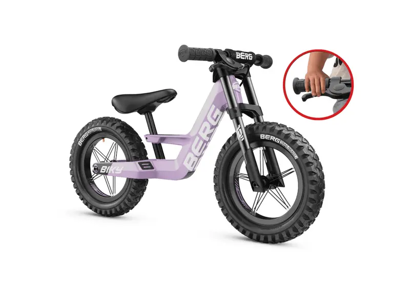Berg Biky Cross Balance Bike – Purple Frame With Handbrake 1