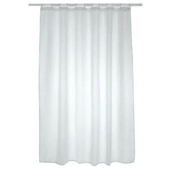 Blue Canyon Plain White Polyester Shower Curtain – 180Cm Width 1