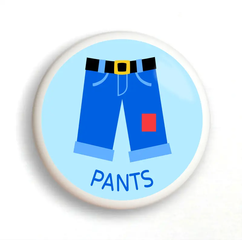 Blue Ceramic Pants-Themed Dresser Knob – 2-Inch Boy’S Drawer Pull 1