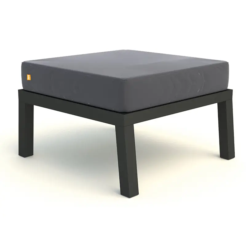 Boston Select Fabric Ottoman With Tufted Cushion 1