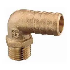 Brass 90° Hose Barb Elbow Connector 1