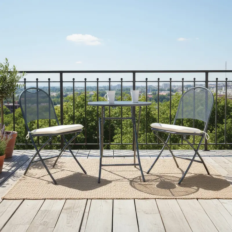 Cafe Napoli Wrought Iron Bistro Set – 3-Piece Classic Outdoor Ensemble 1