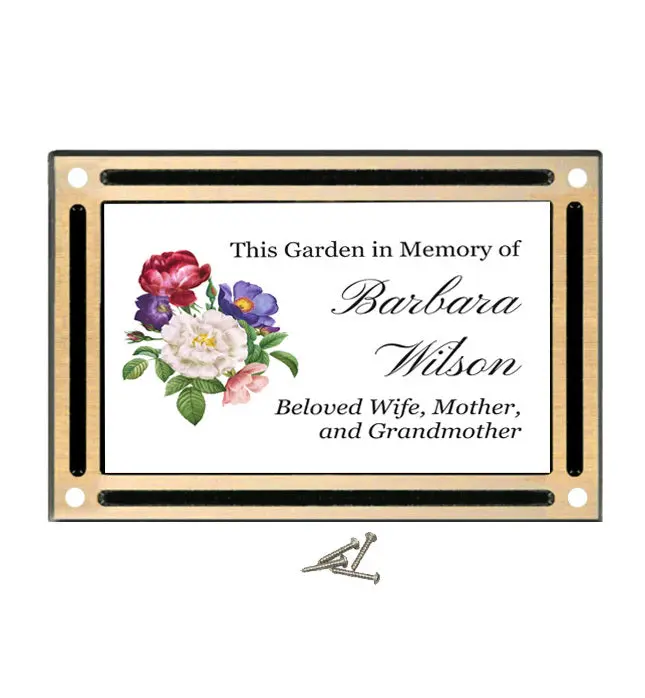 Cast Aluminum Gold-Plated Plaque With Mounting Screws 1