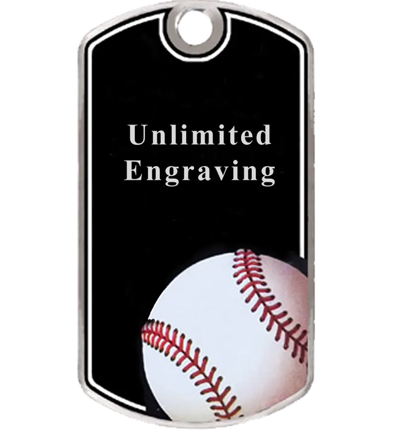 Classic Baseball Dog Tag 1
