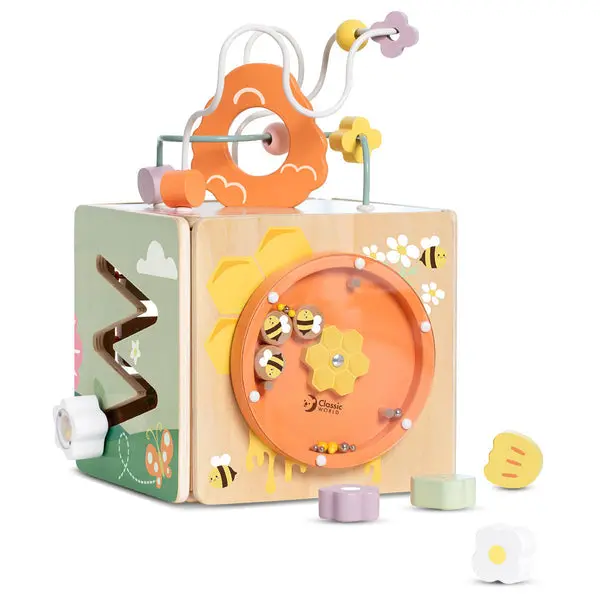 Classic World Honeybee Activity Cube – Multi-Sensory Learning Toy 1