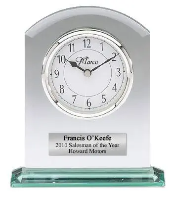 Clear Dome Glass Desk Clock With Minimalist Design 1
