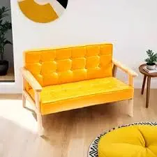 Compact Yellow Baby Sofa – Lightweight & Child-Safe Design 1