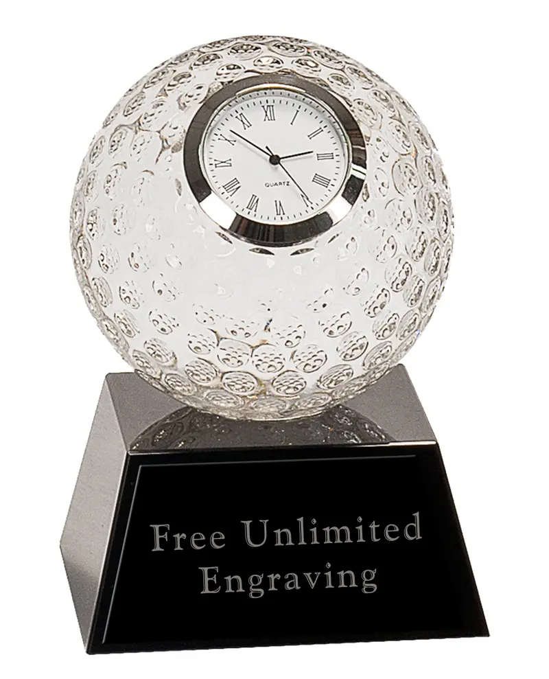 Crystal Golf Ball Desktop Clock 1