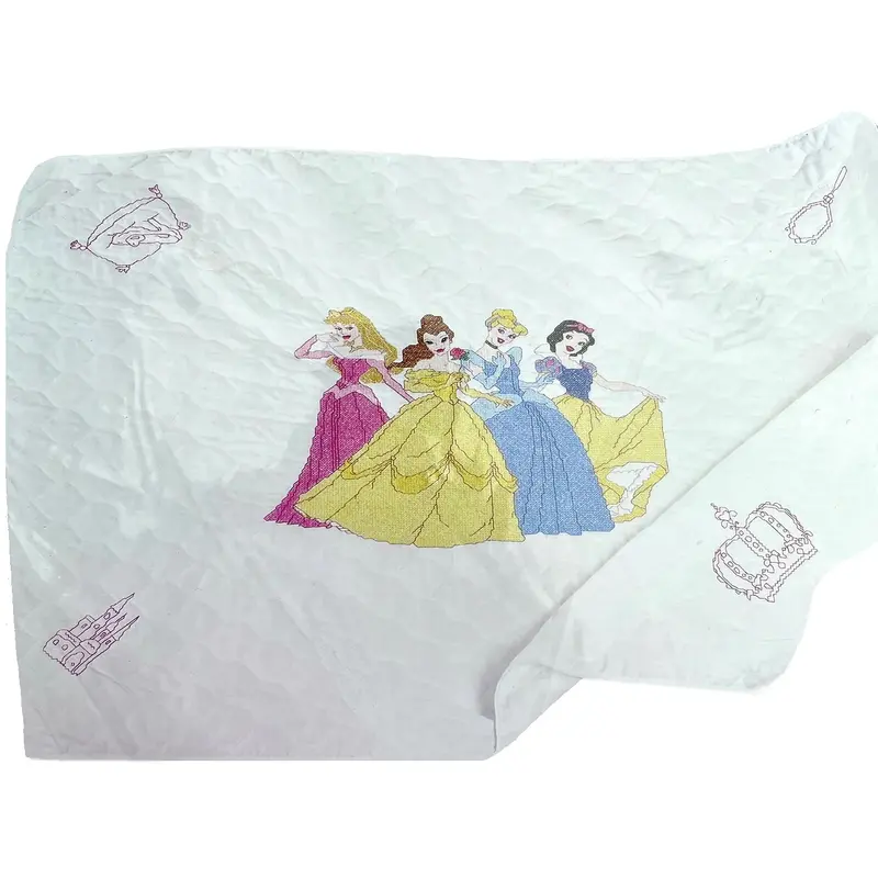 Disney Princess Cross Stitch Quilt Kit – Keepsake Crib Blanket For Baby Girl (34" X 43") 1
