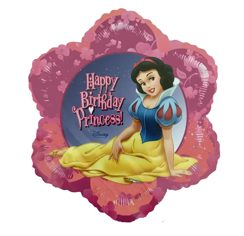 Disney Snow White Birthday Balloon – 18" Pink Flower-Shaped Celebration Decor 1