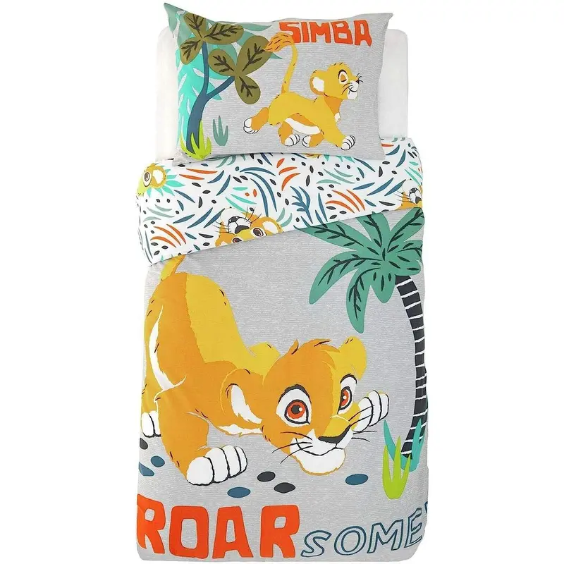 Disney The Lion King Simba Duvet Cover Set – Reversible Jungle-Themed Twin Comforter For Kids 1