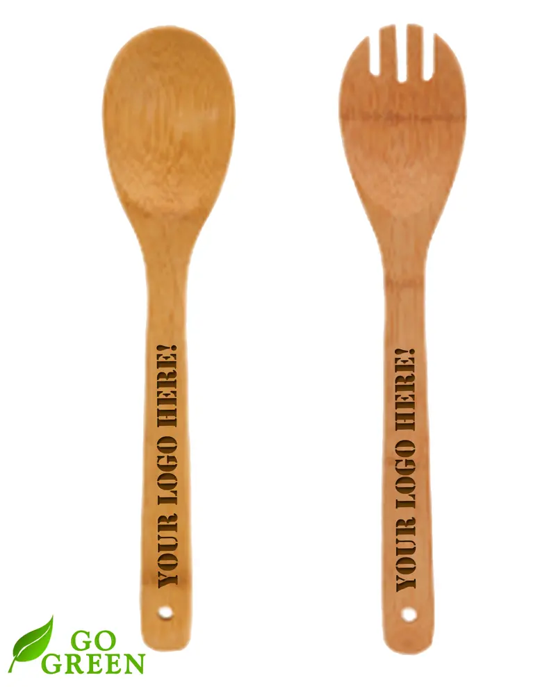 Eco-Friendly Bamboo Salad Utensil Set 1