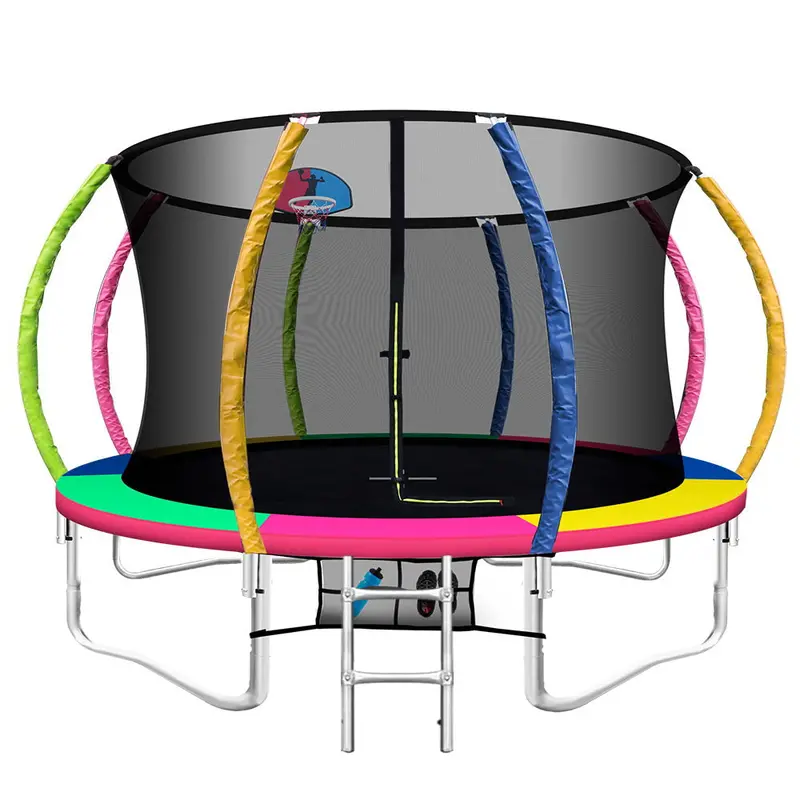 Everfit 12-Foot Kids' Trampoline With Safety Enclosure, Ladder & Rebounder – Assorted Colors 1