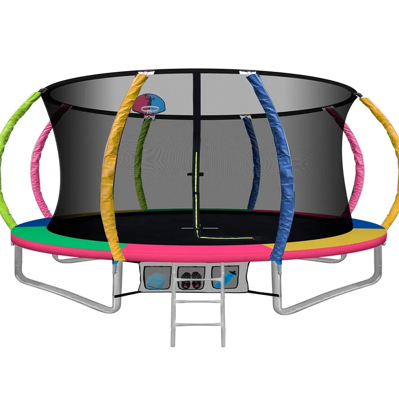 Everfit 14-Foot Kids' Trampoline With Safety Enclosure, Ladder & Rebounder – Assorted Colors 1