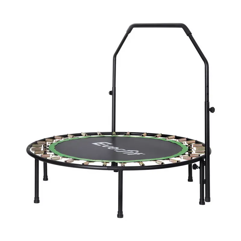 Everfit 48-Inch Round Trampoline For Young Users – Green With Support Rail 1