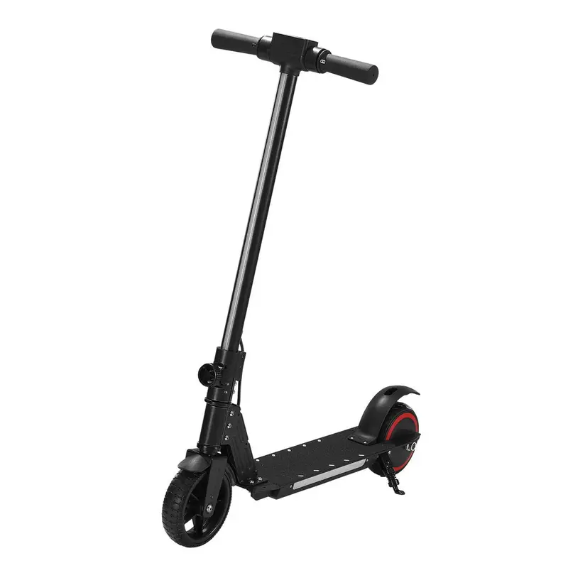 Foldable Electric Commuter Scooter — 130W Motor, 16 Km/H Top Speed, Led Lighting, Portable Black Design 1