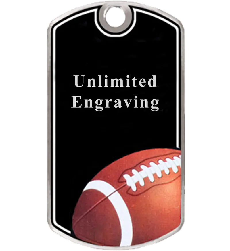 Football-Inspired Dog Tag Pendant 1